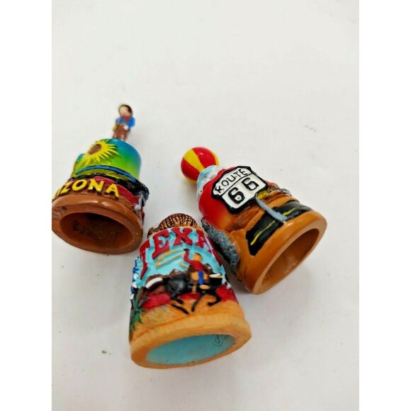 Vintage Bone China Thimbles Lot of  3 Hand Made & Hand Painted  circa 2002 - Picture 8 of 12